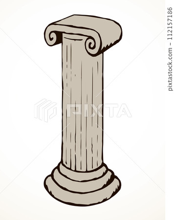 Vector drawing of big pillar 112157186