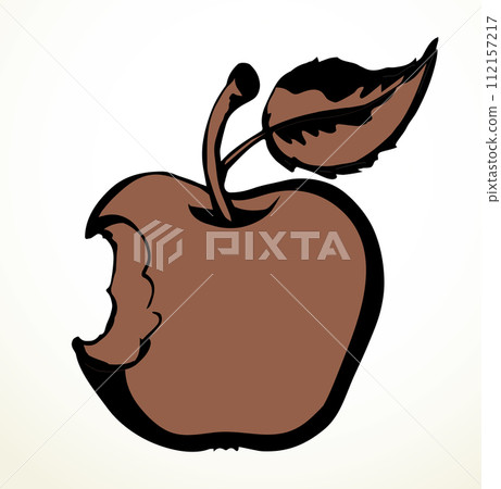 Stub from Apple. Vector drawing 112157217