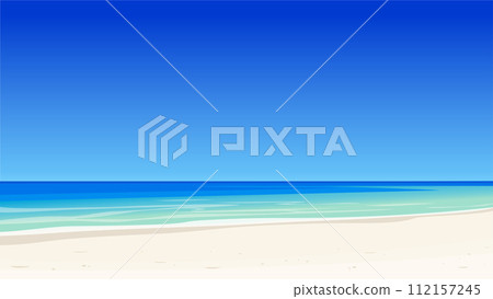 Simple beach and horizon wallpaper illustration Simple beach and horizon wallpaper illustration 112157245