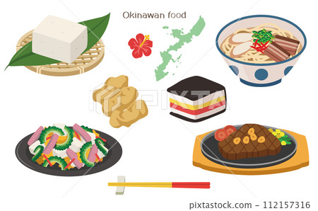 各種沖繩食品的插圖集 各種沖繩食品的插圖集 112157316