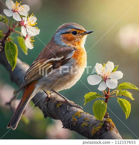 櫻花和鳥類 112157653