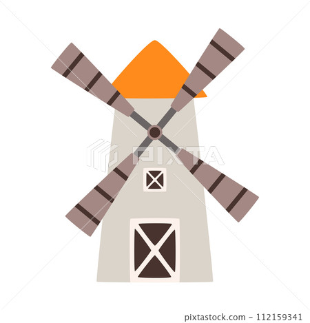 windmill isolated on white 112159341