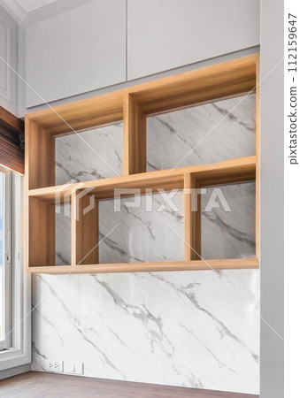 Modern wooden cabinet in the house Modern wooden cabinet in the house 112159647
