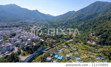 the landscape Tai Po Village, hong kong Feb 11 2024 the landscape Tai Po Village, hong kong Feb 11 2024 112159805
