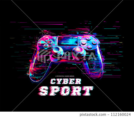 Cybersport keypad with glitch effects 112160024