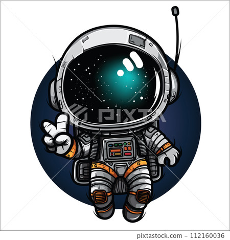 cute astronaut cartoon street art vector cute astronaut cartoon street art vector 112160036