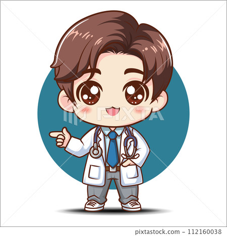 cute cartoon doctor vector 112160038