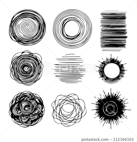 Vector abstract set scribble line doodles Vector abstract set scribble line doodles 112160103