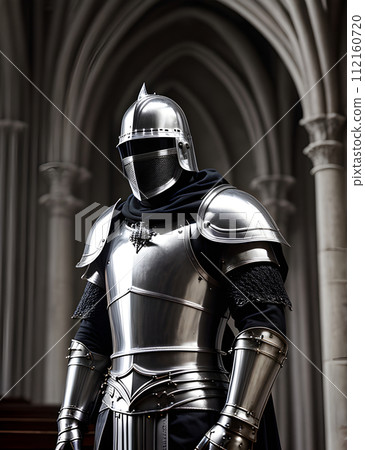 Knight silver armor gothic church detailed cinematic 112160720