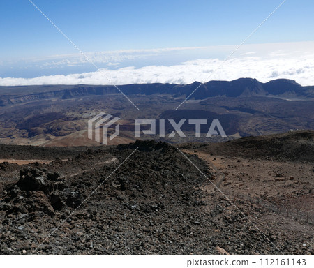 Landscape of crater of mount Teide 3 715 m on European Tenerife island in Spain 112161143