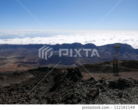 View to crater of mount Teide 3 715 m on European Tenerife island in Spain 112161149
