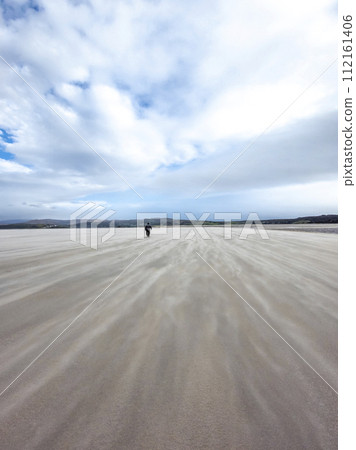 Sand storm at Dooey beach by Lettermacaward in County Donegal - Ireland 112161406