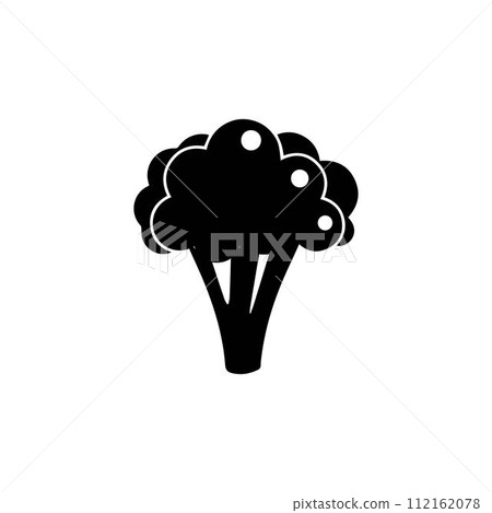 Broccoli icon vector, filled flat sign, solid pictogram isolated on white backround, logo illustration. Broccoli icon cartoon. Vegetable icon 112162078