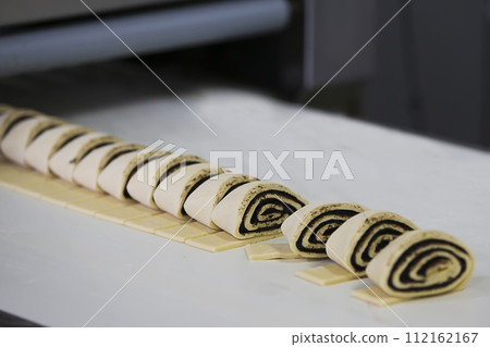Industrial line for baking cookies, rolls with poppy seeds 112162167