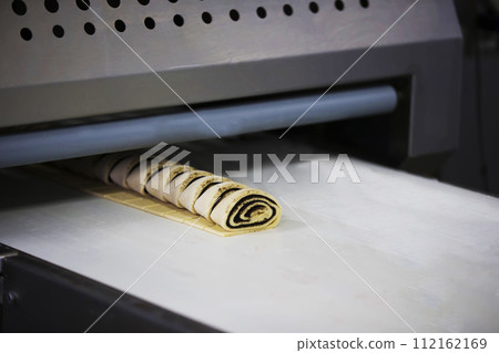 Industrial line for baking cookies, rolls with poppy seeds 112162169