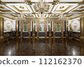 3d rendering of the hall in classical style 112162370