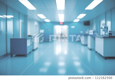 Empty corridor in modern Hospital ICU blurred background. Blur defocused interior of modern clinic. Abstract defocused corridor of medical centre, laboratory, lab. Healthcare and medicine concept. Empty corridor in modern Hospital ICU blurred background. Blur defocused interior of modern clinic. Abstract defocused corridor of medical centre, laboratory, lab. Healthcare and medicine concept. 112162500