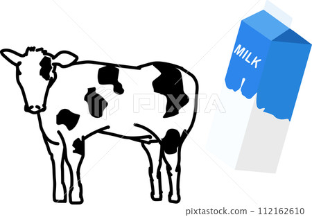 牛奶和乳牛插圖 牛奶和乳牛插圖 112162610