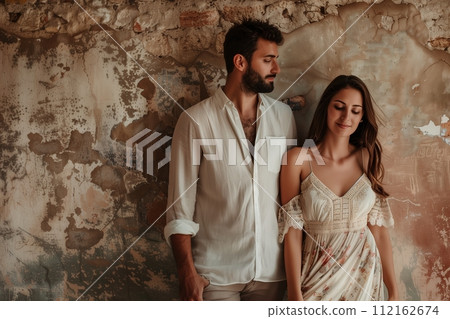 Couple in love. He looking at her with great affection 112162674