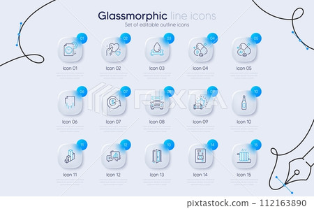 Set of Vitamin d, Radiator and Beer line icons for web app. Car review, Car, Coffee vending icons. Dollar exchange, Graph chart, Open door signs. Project deadline, Hold heart. Vector 112163890