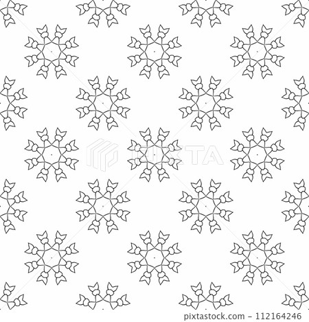 Vintage seamless pattern. Ornamental antique style floral background 112164246