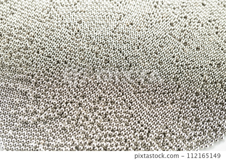 Texture of small metallic silver balls top view. Texture of small metallic silver balls top view. 112165149