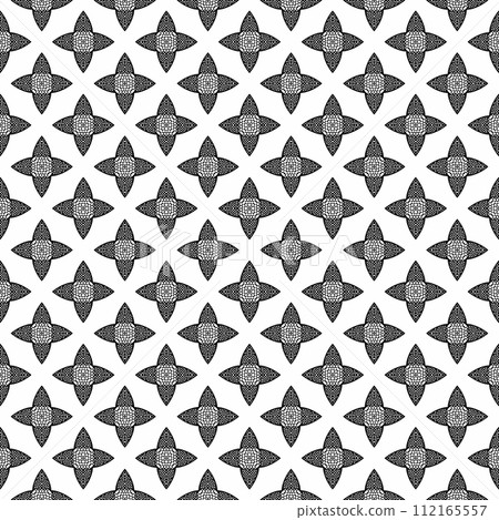 Elegant very beautiful black and white seamless pattern. Ornamental style tribal ethnic background 112165557
