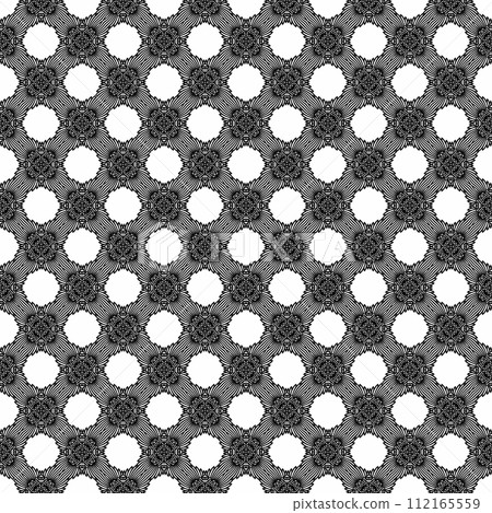 Elegant very beautiful black and white seamless pattern. Ornamental style tribal ethnic background 112165559