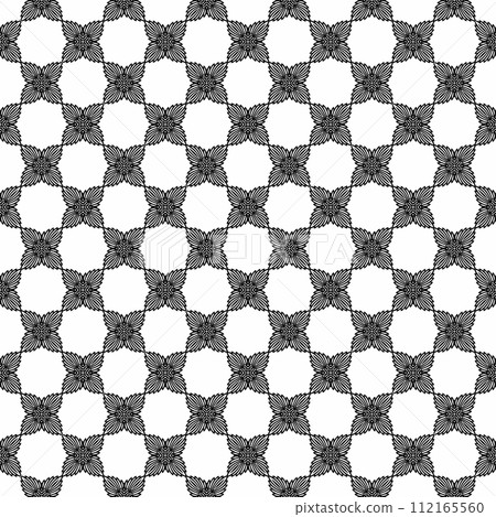 Elegant very beautiful black and white seamless pattern. Ornamental style tribal ethnic background 112165560
