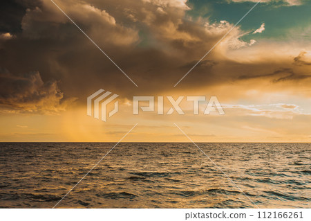 Sea view at sunset 112166261