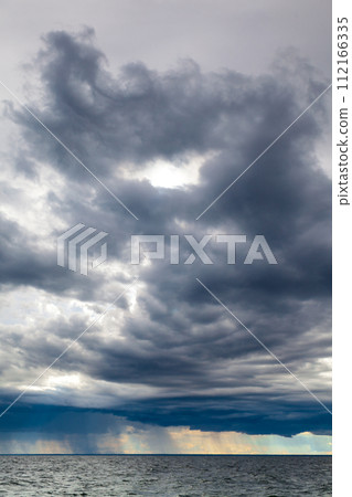 seascape sea horizon and sky. 112166335