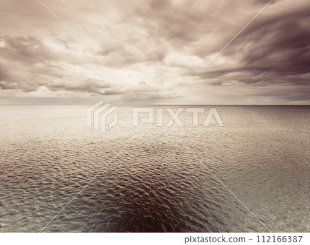 Idyllic shot of horizontal sea water and sky Idyllic shot of horizontal sea water and sky 112166387