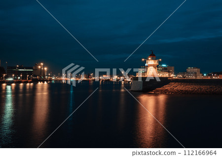 Malmo city urban landscape at night, Sweden Malmo city urban landscape at night, Sweden 112166964