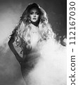 Fashion portrait of elegant woman with perfect body. 112167030