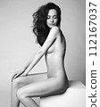 Fashion portrait of elegant woman with perfect body. 112167037
