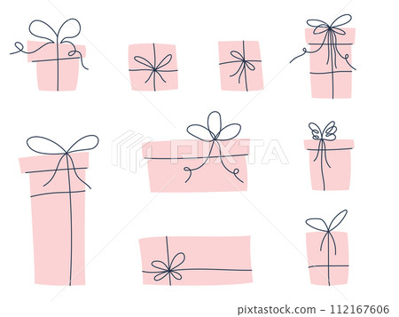 Hand drawn gift box collection Hand drawn gift box collection 112167606
