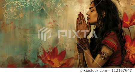 Woman praying 112167647