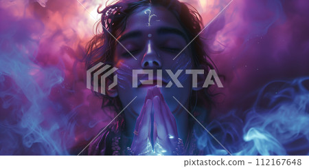 Woman praying 112167648