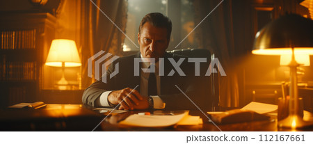 Man in his office 112167661