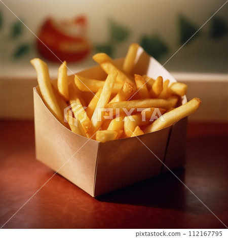 french fries in a box french fries in a box 112167795