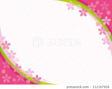櫻花框方格圖案 112167926