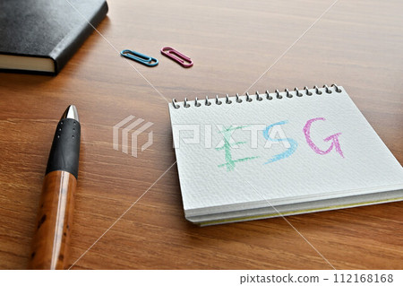 Sketchbook with ESG written on it Sketchbook with ESG written on it 112168168