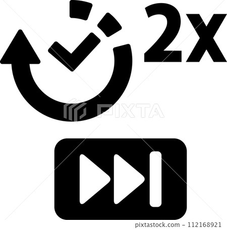 快轉按鈕和雙倍速度標記 112168921