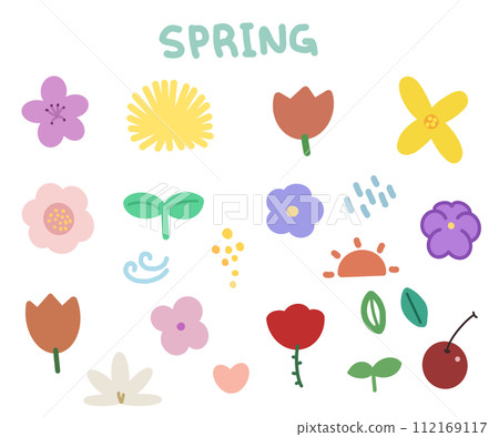 icon of flower and wreath sign 112169117