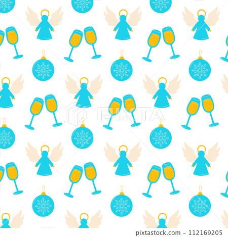christmas new year glasses angel snowflake toy 112169205