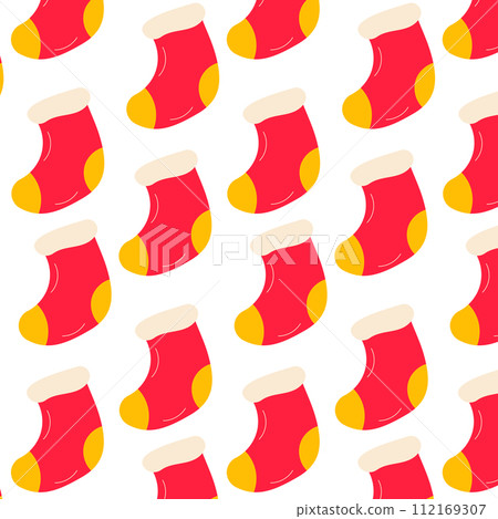 sock christmas gifts fireplace sweets pattern red 112169307