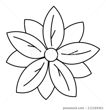 icon holiday flower poinsettia red plant line icon holiday flower poinsettia red plant line 112169361