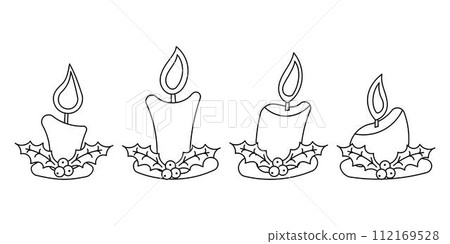 candles christmas holly light cozy set elements candles christmas holly light cozy set elements 112169528