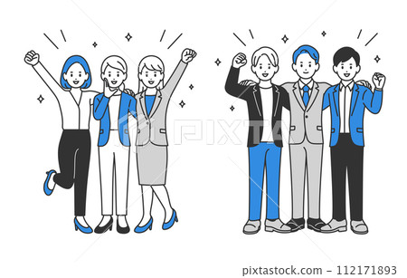 商務人士與跨肩的男士全身套裝【人物向量圖素材】 商務人士與跨肩的男士全身套裝【人物向量圖素材】 112171893