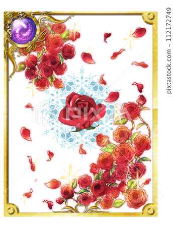 Illustration set of roses and dried flowers Illustration set of roses and dried flowers 112172749